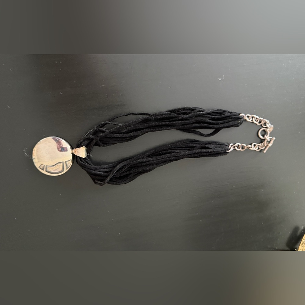 Silpada Black and Silver Pendant Necklace